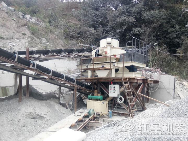 甘肅天水制砂碎石生產(chǎn)線，產(chǎn)量高，粒度好