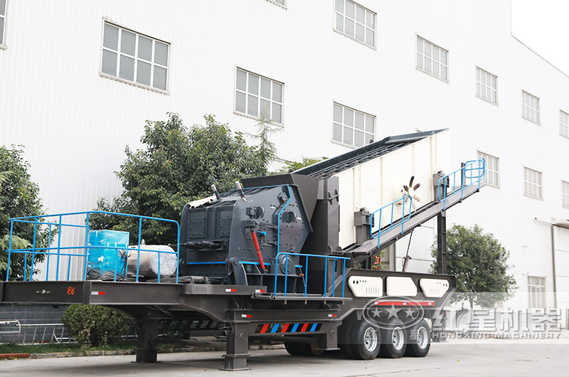 輪胎移動反擊破，石頭二段中細碎加工