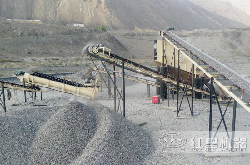 LX-1115螺旋洗砂機洗砂作業現場 LX-1115螺旋洗砂機洗砂作業現場