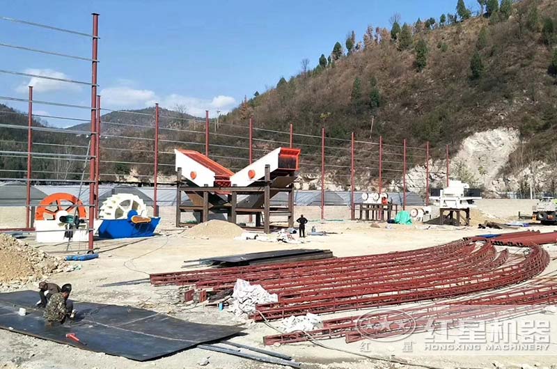 山西客戶造沙廠正在安裝中 山西客戶造沙廠正在安裝中