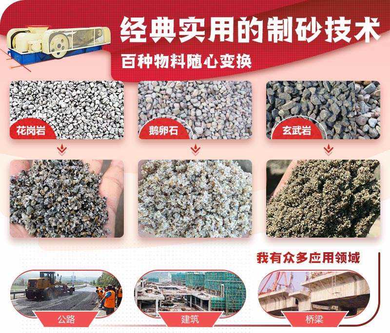 對輥制砂機(jī)可處理近200多種物料 對輥制砂機(jī)可處理近200多種物料