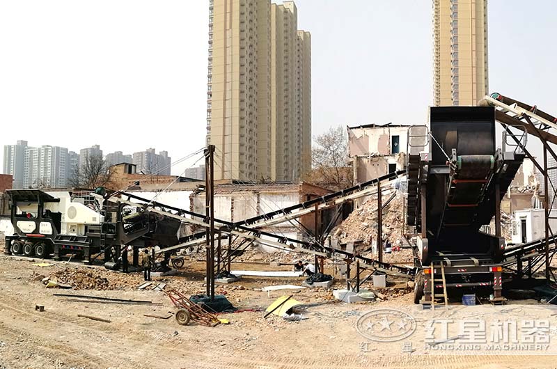 流動建筑垃圾粉碎機正常處理建筑廢渣 流動建筑垃圾粉碎機正常處理建筑廢渣